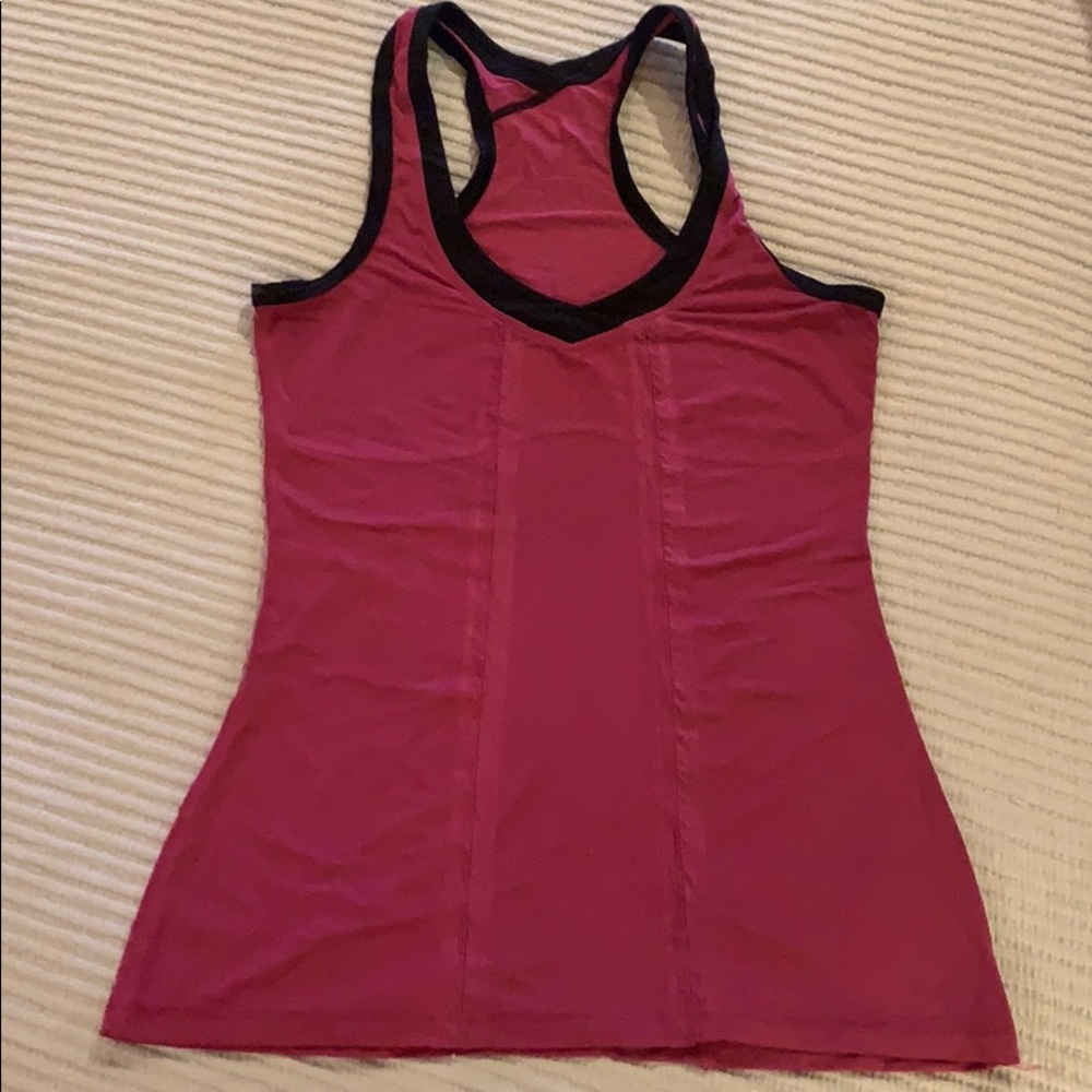 Lulu Lemon pink and black tank